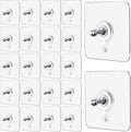 Self Adhesive Wall Mount Screw Hooks Set of 20 Pcs